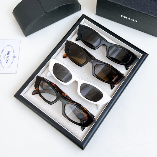 White cat-eye sunglasses
